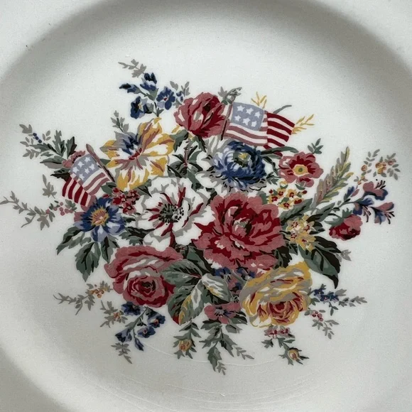 🛑SOLD🛑 VINTAGE RALPH LAUREN Plates 8”By Wedgewood Dylan’s Grove(Set Of 4 Salad - Picture 6 of 17